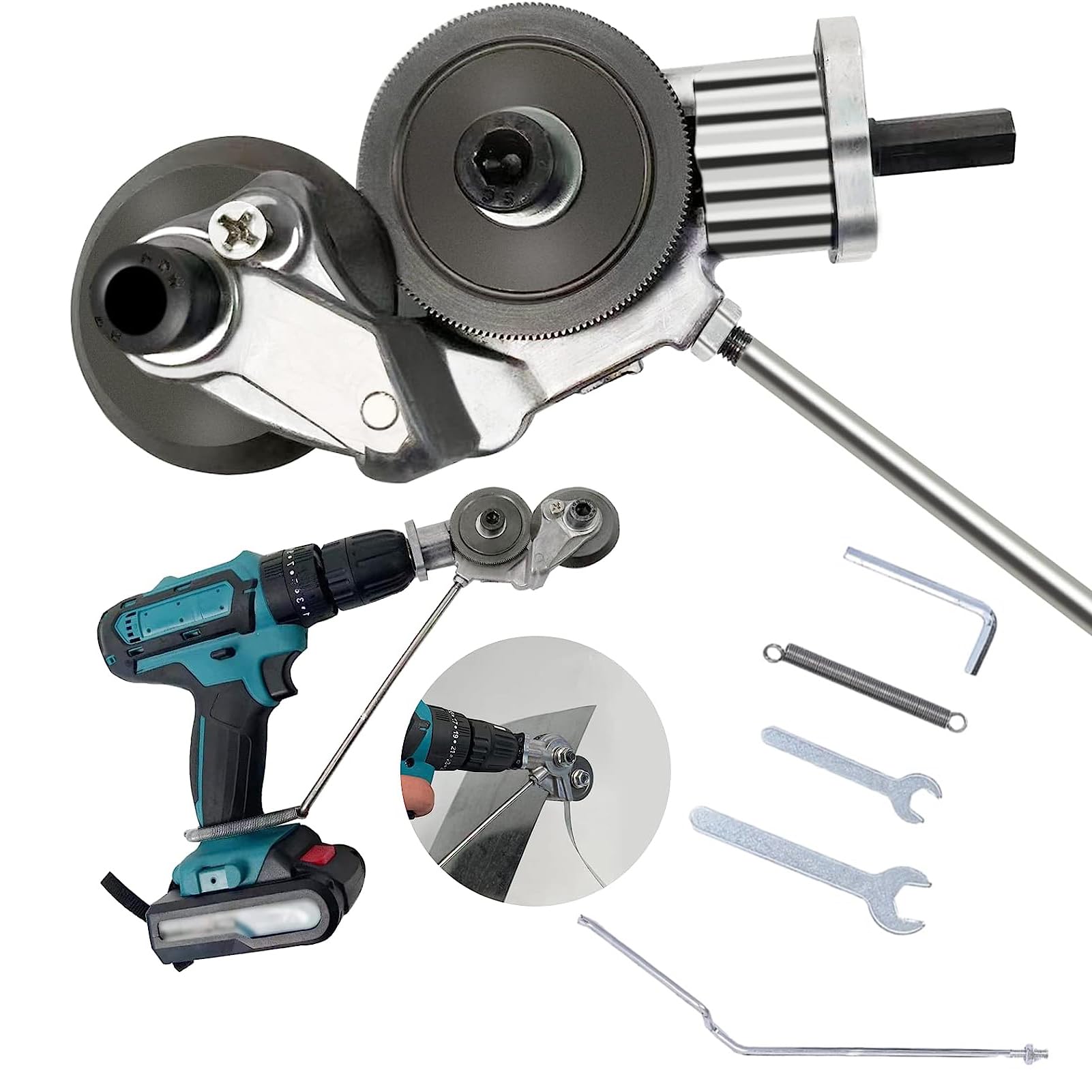 Serplex Electric Drill Plate Cutter Attachment Metal Nibbler Drill Attachment Metal Cutter Sheet Drill Attachment for Metal Cutting Electric Drill Shears Attachment Cutter Nibbler (No Electric Drill) Serplex Electric Drill Plate Cutter Attachment Metal Nibbler Drill Attachment Metal Cutter Sheet Drill Attachment for Metal Cutting Electric Drill Shears Attachment Cutter Nibbler (No Electric Drill)